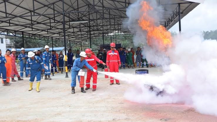 Fire safety training drill
